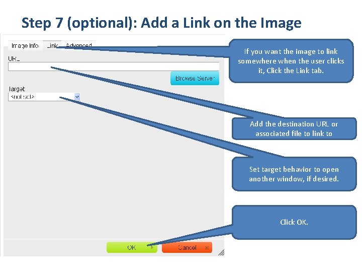 Step 7 (optional): Add a Link on the Image If you want the image