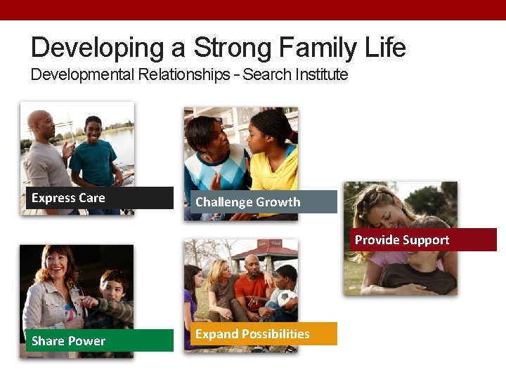 Developing a Strong Family Life Developmental Relationships – Search Institute Express Care Challenge Growth