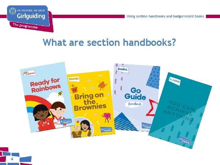 What are section handbooks? 4 