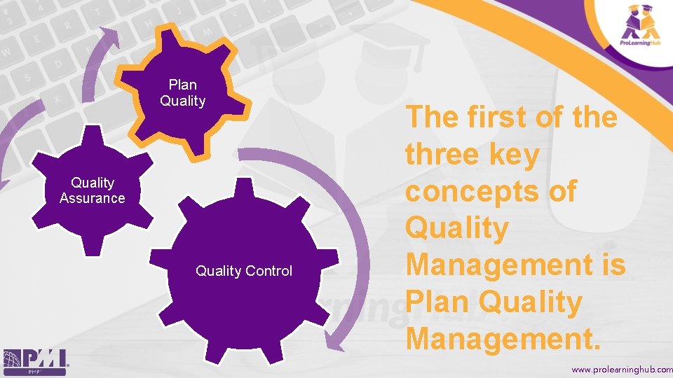 Plan Quality Assurance Quality Control The first of the three key concepts of Quality