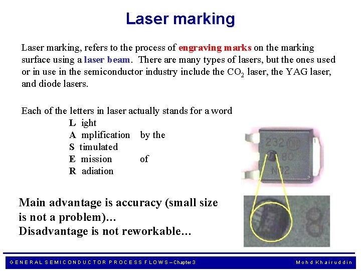 Laser marking, refers to the process of engraving marks on the marking surface using
