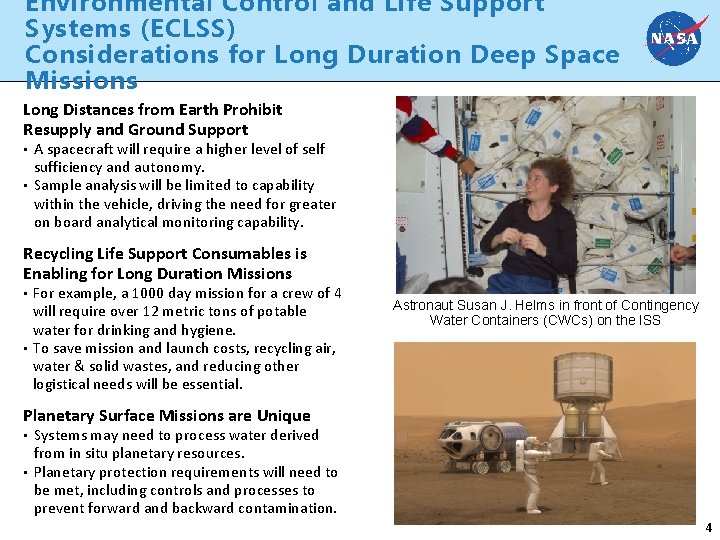 Environmental Control and Life Support Systems (ECLSS) Considerations for Long Duration Deep Space Missions
