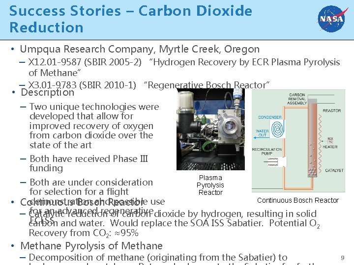 Success Stories – Carbon Dioxide Reduction • Umpqua Research Company, Myrtle Creek, Oregon –