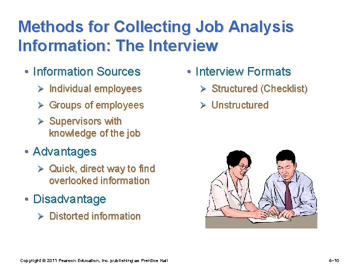 Methods for Collecting Job Analysis Information: The Interview • Information Sources • Interview Formats