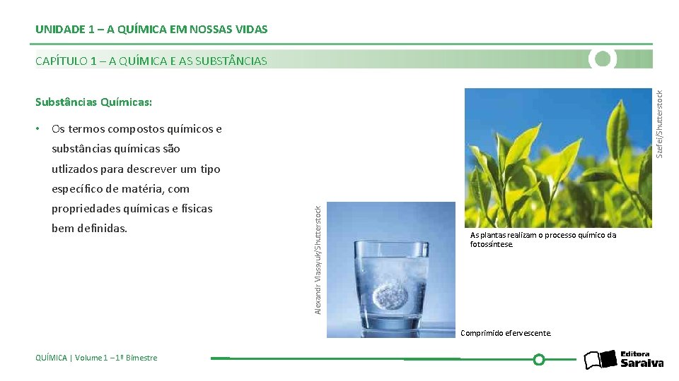 UNIDADE 1 – A QUÍMICA EM NOSSAS VIDAS Szefei/Shutterstock CAPÍTULO 1 – A QUÍMICA