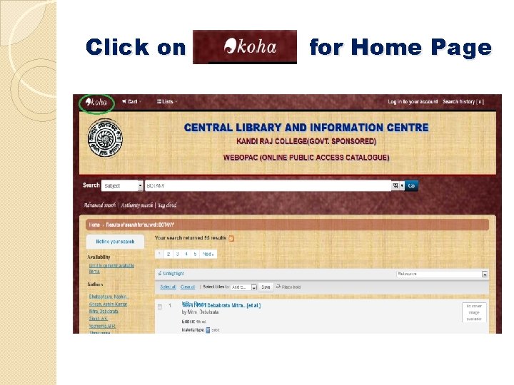 Click on for Home Page 