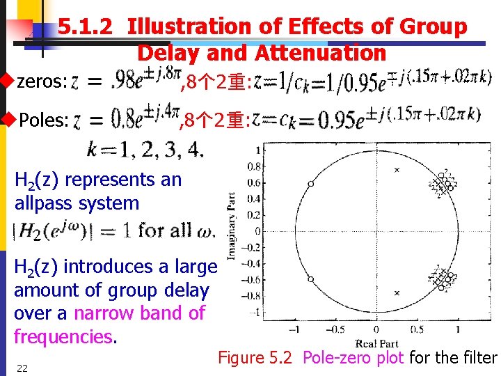 5. 1. 2 Illustration of Effects of Group Delay and Attenuation uzeros: , 8个