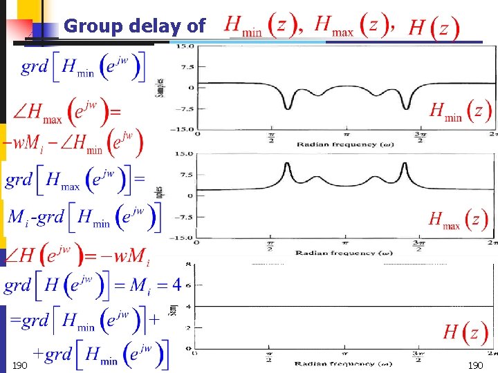 Group delay of 190 