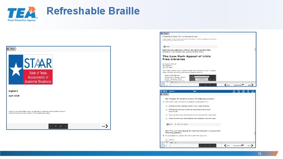 Refreshable Braille 78 