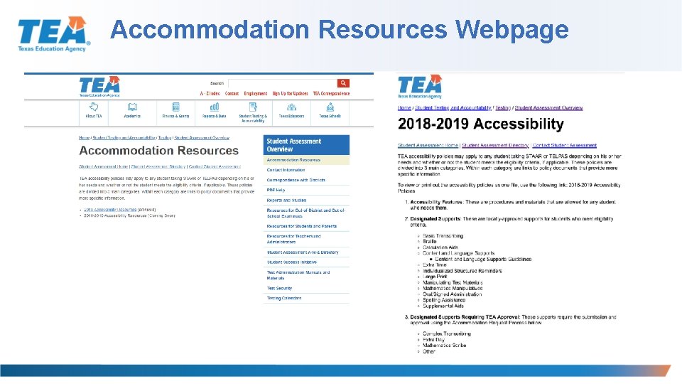 Accommodation Resources Webpage 9 