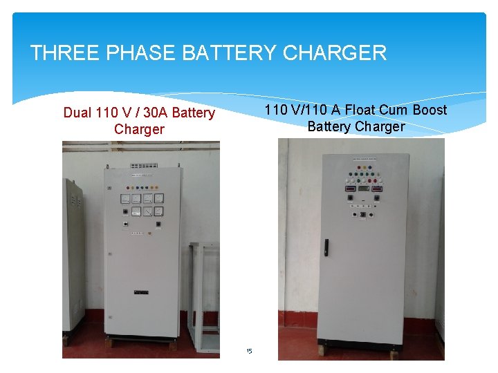 THREE PHASE BATTERY CHARGER 110 V/110 A Float Cum Boost Battery Charger Dual 110