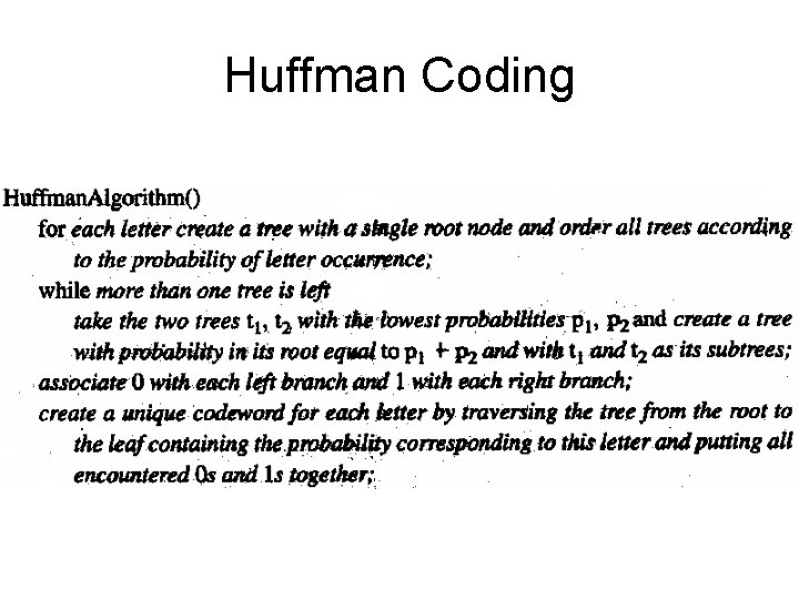 Huffman Coding 