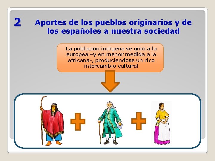 2 Aportes de los pueblos originarios y de los españoles a nuestra sociedad La