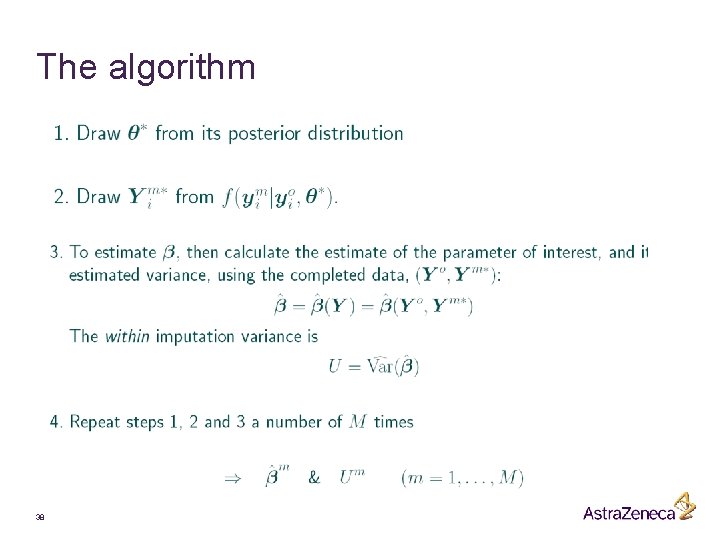 The algorithm 38 