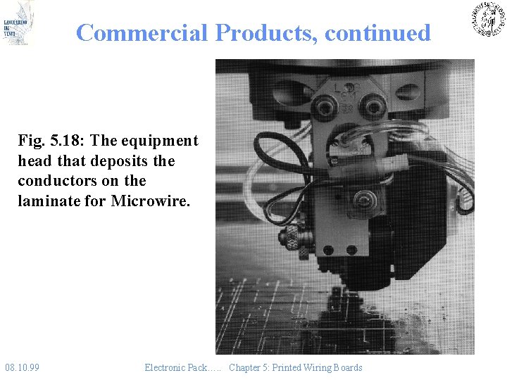 Commercial Products, continued Fig. 5. 18: The equipment head that deposits the conductors on