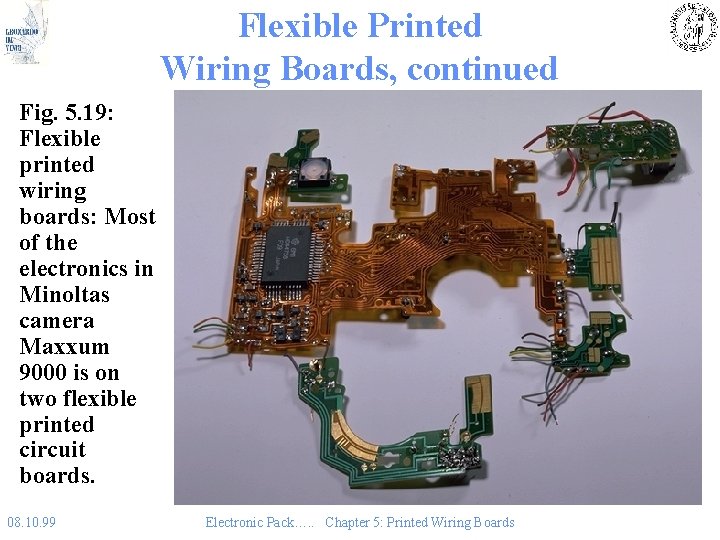 Flexible Printed Wiring Boards, continued Fig. 5. 19: Flexible printed wiring boards: Most of