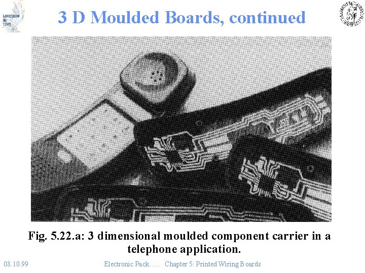 3 D Moulded Boards, continued Fig. 5. 22. a: 3 dimensional moulded component carrier