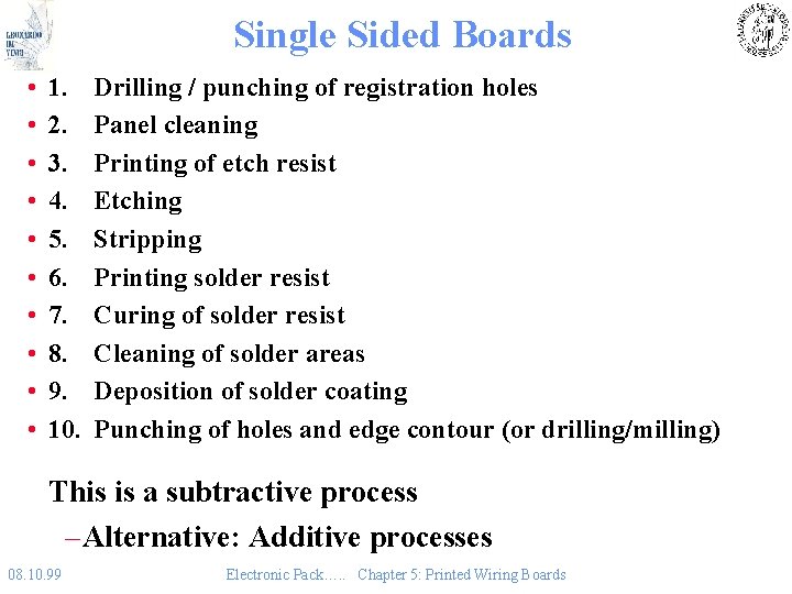 Single Sided Boards • • • 1. 2. 3. 4. 5. 6. 7. 8.