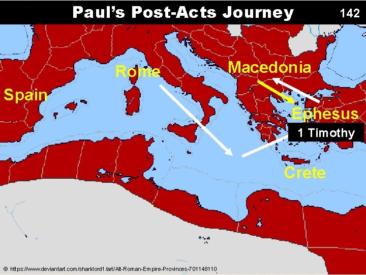 Paul’s Post-Acts Journey 142 Bible Lands Blank Map Rome Macedonia Spain Ephesus 1 Timothy