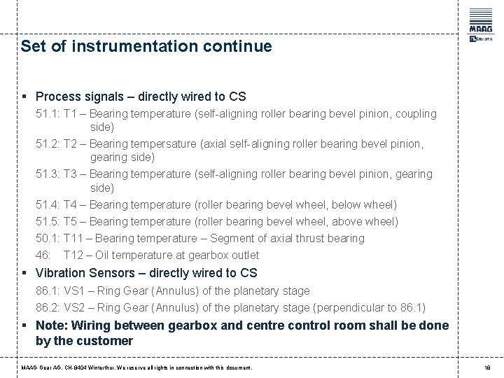 Set of instrumentation continue § Process signals – directly wired to CS 51. 1: