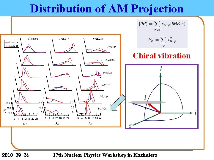 Distribution of AM Projection Chiral vibration 2010 -09 -24 17 th Nuclear Physics Workshop