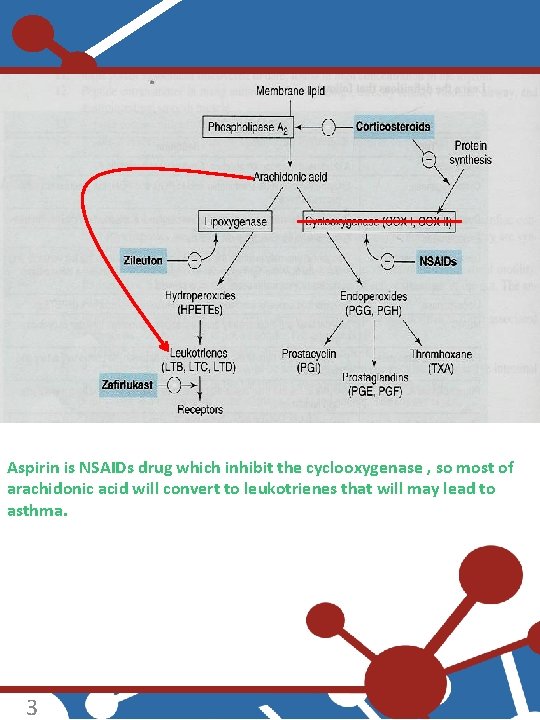 Aspirin is NSAIDs drug which inhibit the cyclooxygenase , so most of arachidonic acid