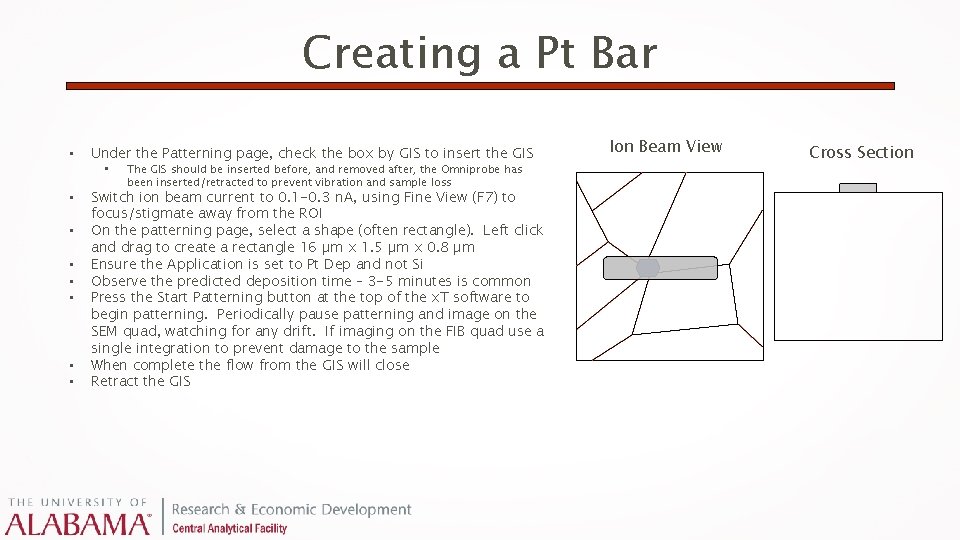 Creating a Pt Bar • Under the Patterning page, check the box by GIS
