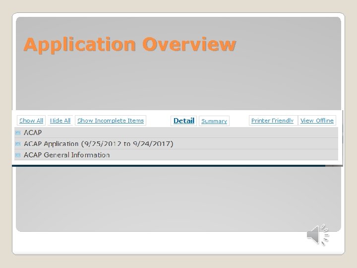 Application Overview 