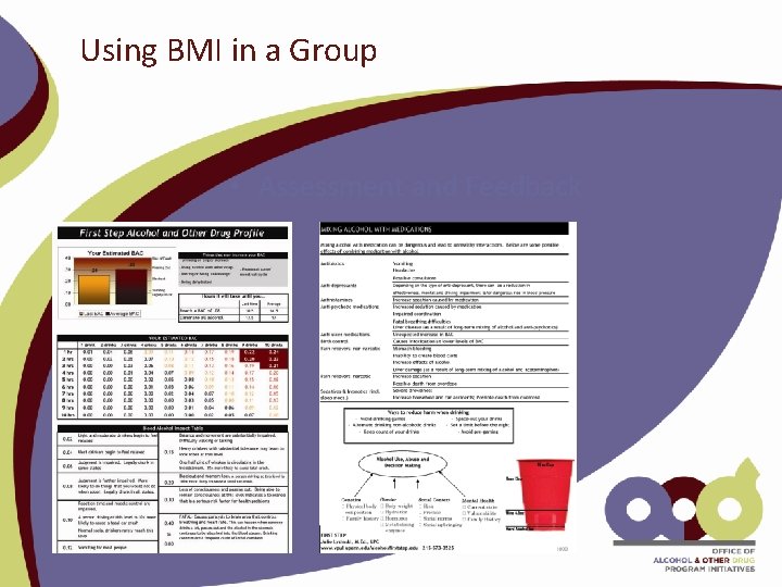 Using BMI in a Group • Assessment and Feedback 