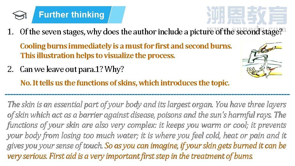 Further thinking 1. Of the seven stages, why does the author include a picture