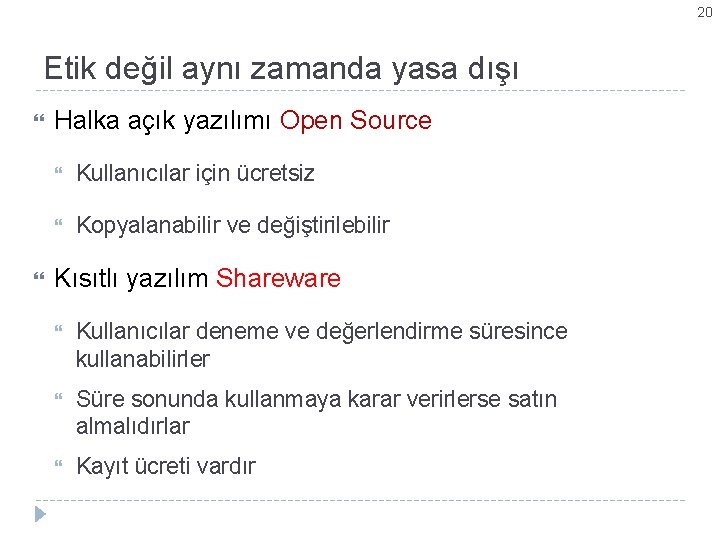 20 Etik değil aynı zamanda yasa dışı Halka açık yazılımı Open Source Kullanıcılar için