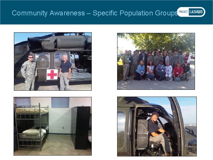 Community Awareness – Specific Population Groups 