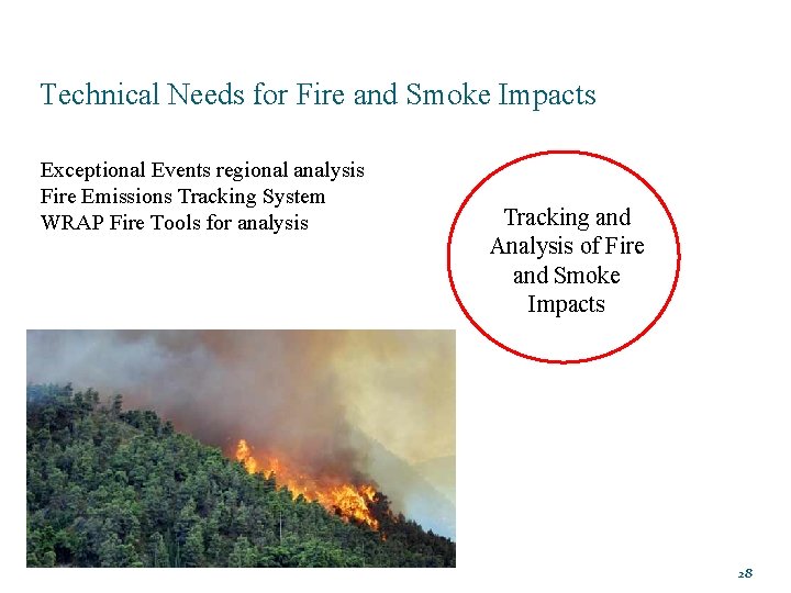 Technical Needs for Fire and Smoke Impacts Exceptional Events regional analysis Fire Emissions Tracking