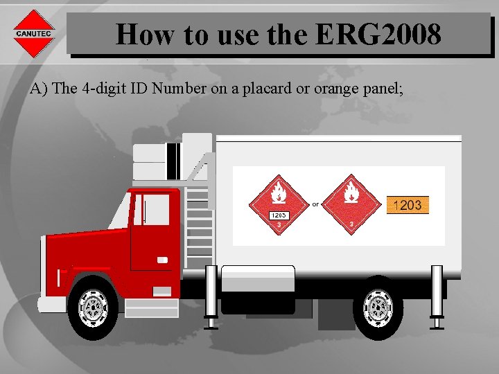How to use the ERG 2008 A) The 4 -digit ID Number on a