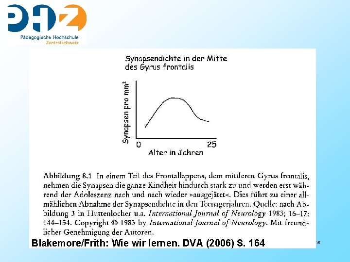 Blakemore/Frith: Wie wir lernen. DVA (2006) S. 164 15 