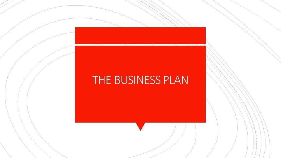 THE BUSINESS PLAN 