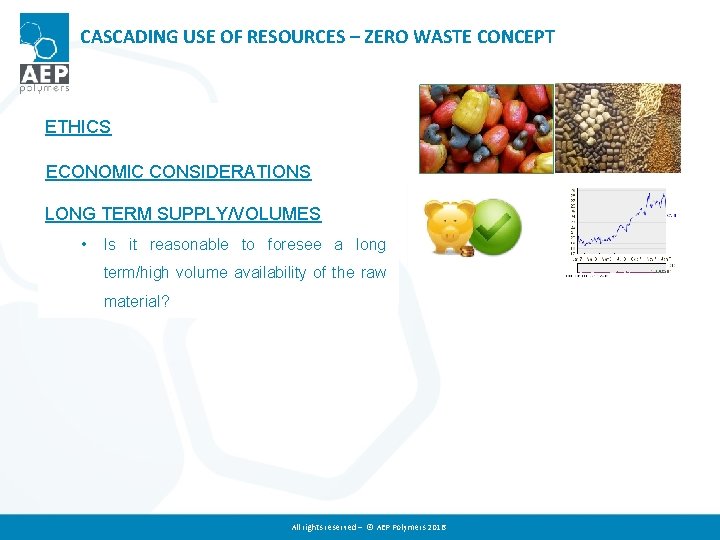CASCADING USE OF RESOURCES – ZERO WASTE CONCEPT ETHICS • Waste or byproducts/non ECONOMIC