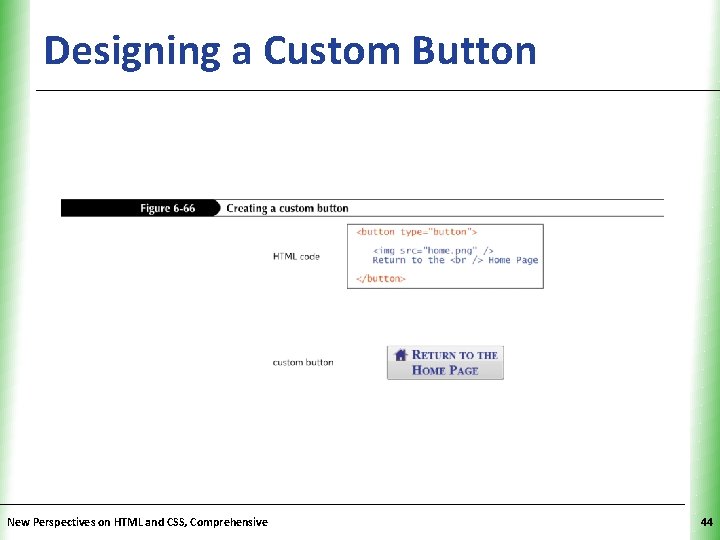 Designing a Custom Button New Perspectives on HTML and CSS, Comprehensive XP 44 Designing a Custom Button New Perspectives on HTML and CSS, Comprehensive XP 44