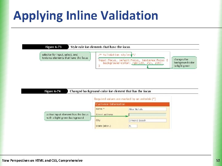 Applying Inline Validation New Perspectives on HTML and CSS, Comprehensive XP 52 Applying Inline Validation New Perspectives on HTML and CSS, Comprehensive XP 52