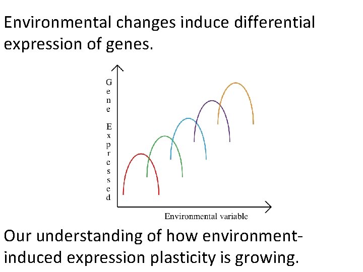 Environmental changes induce differential expression of genes. Our understanding of how environmentinduced expression plasticity