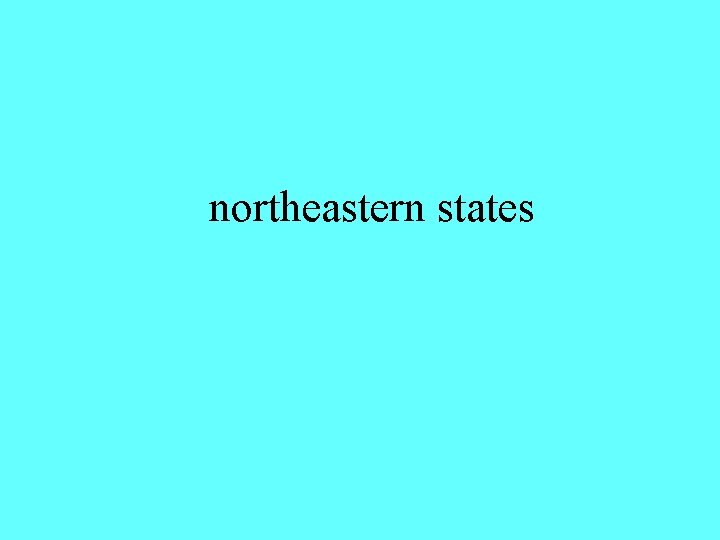 northeastern states 