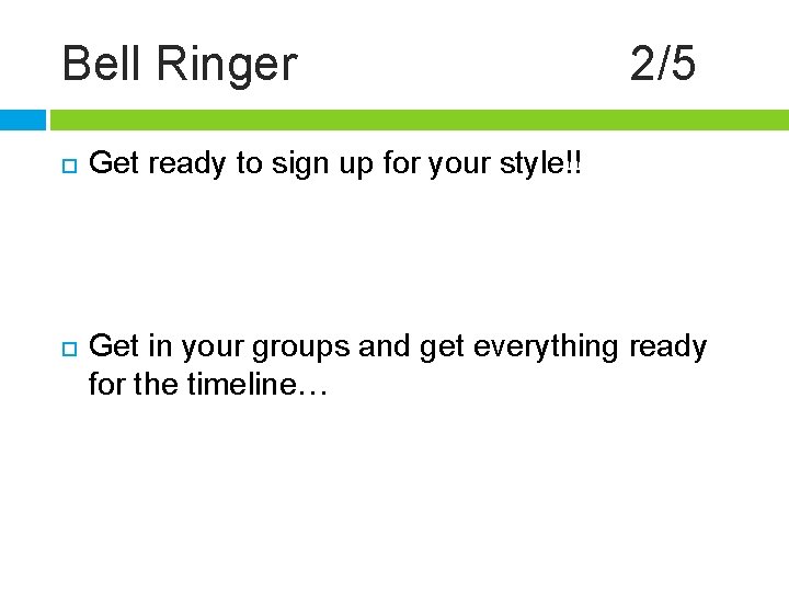 Bell Ringer 2/5 Get ready to sign up for your style!! Get in your