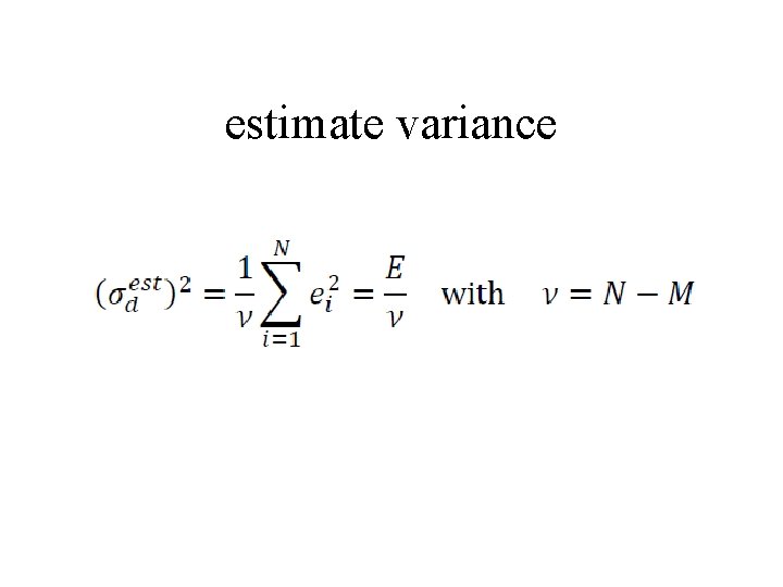 estimate variance 