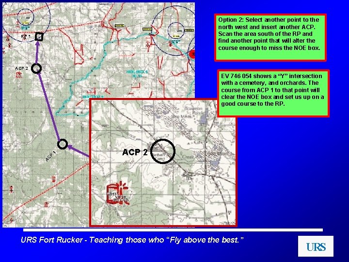 Option 2: Select another point to the north west and insert another ACP. Scan