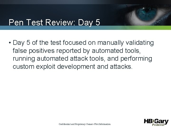 Pen Test Review: Day 5 • Day 5 of the test focused on manually