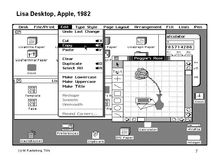 Lisa Desktop, Apple, 1982 (c) M. Rauterberg, TU/e 7 