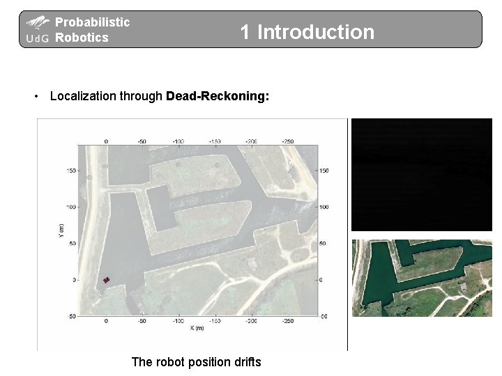 Probabilistic Robotics 1 Introduction • Localization through Dead-Reckoning: The robot position drifts 