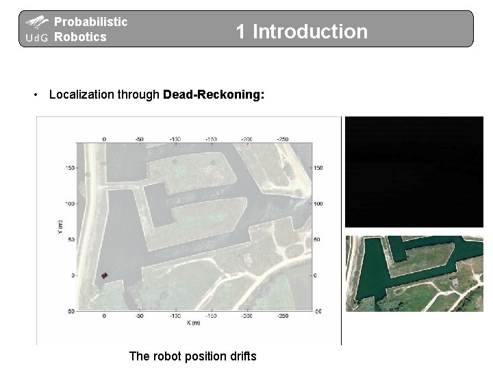 Probabilistic Robotics 1 Introduction • Localization through Dead-Reckoning: The robot position drifts Probabilistic Robotics 1 Introduction • Localization through Dead-Reckoning: The robot position drifts