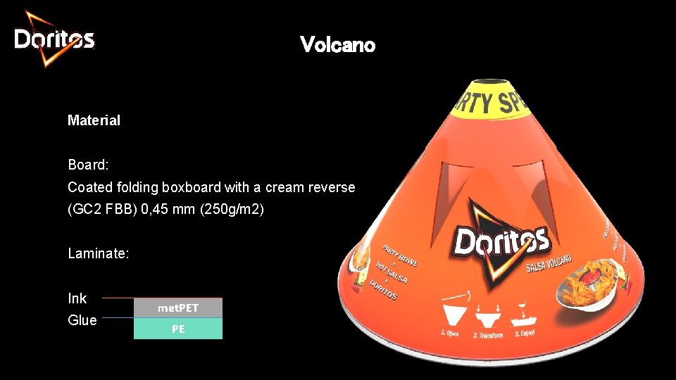 Volcano Material Board: Coated folding boxboard with a cream reverse (GC 2 FBB) 0,