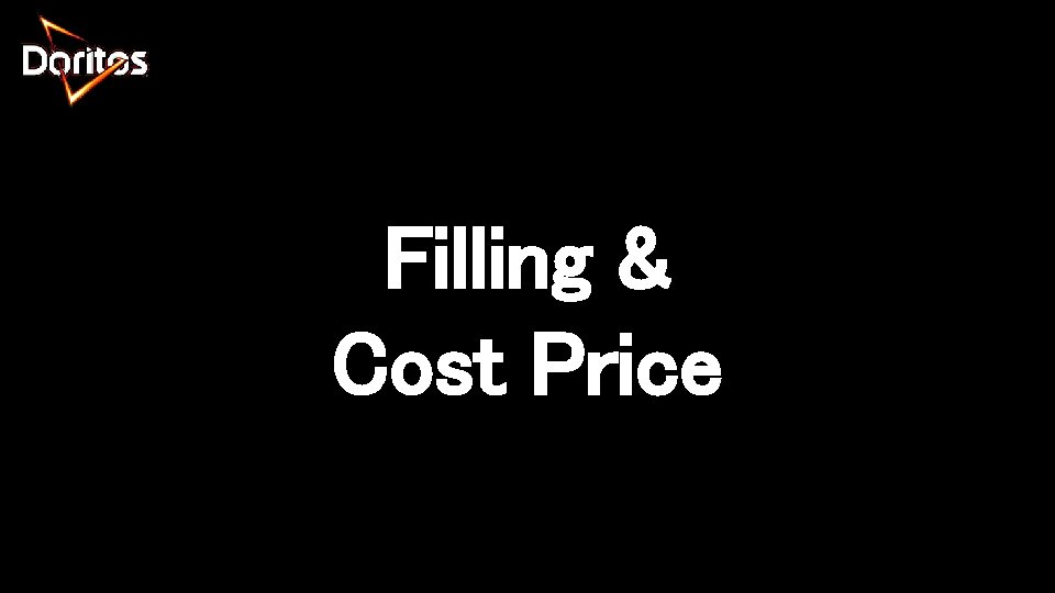 Filling & Cost Price 